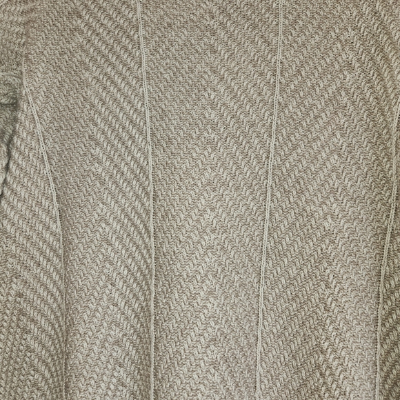 Eight Eight Eight Tan Textured Knit Cowl Neck Sweater Size M Loose Fit Lagenlook - Picture 8 of 10